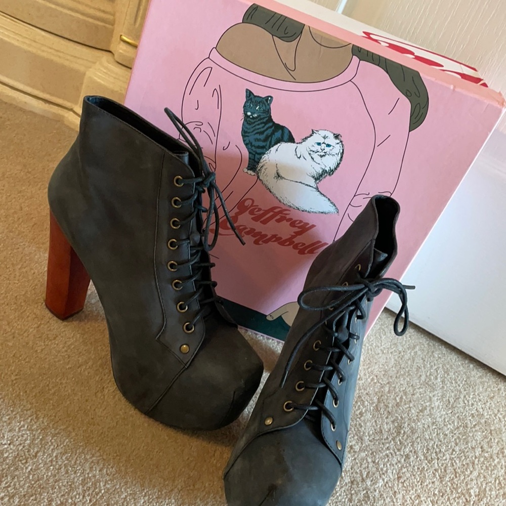 Jeffrey Campbell Lita Black Distressed